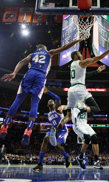 76ers top Celtics 107-93 in 1st battle of East favorites